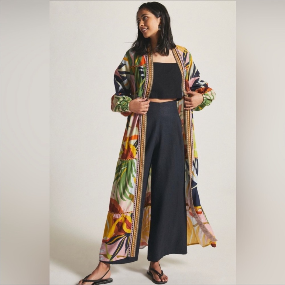 ISO Anthropologie Conditions Apply Leaf Kimono